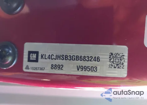 2016 Buick Encore Premium from USA, damaged, VIN KL4CJHSB3GB683246